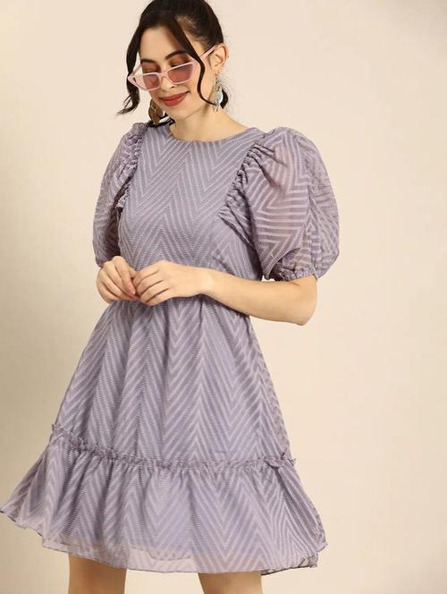 women's tiered dress chevron dress - 19169486 - Very Small Image - 1