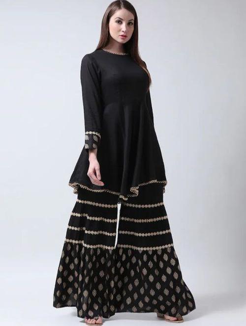 printed kurta palazzo set - 19169524 - Very Small Image - 1