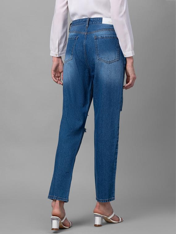 women's distress mom fit jeans - 19169673 - Zoom Image - 2
