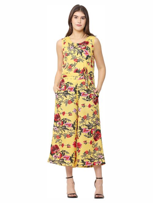 yellow printed jumpsuit - 19171582 - Very Small Image - 1