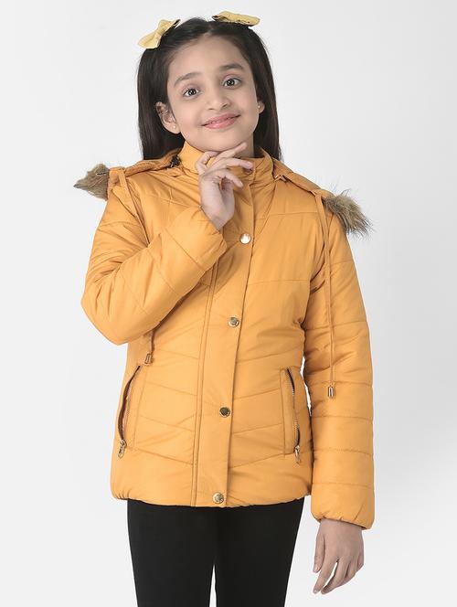 girls yellow hooded bomber jackets - 19172202 - Very Small Image - 1