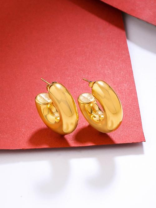 gold plated hoop earring - 19177475 - Very Small Image - 1