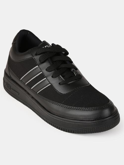 black detailed lace up casual shoes - 19178043 - Very Small Image - 1