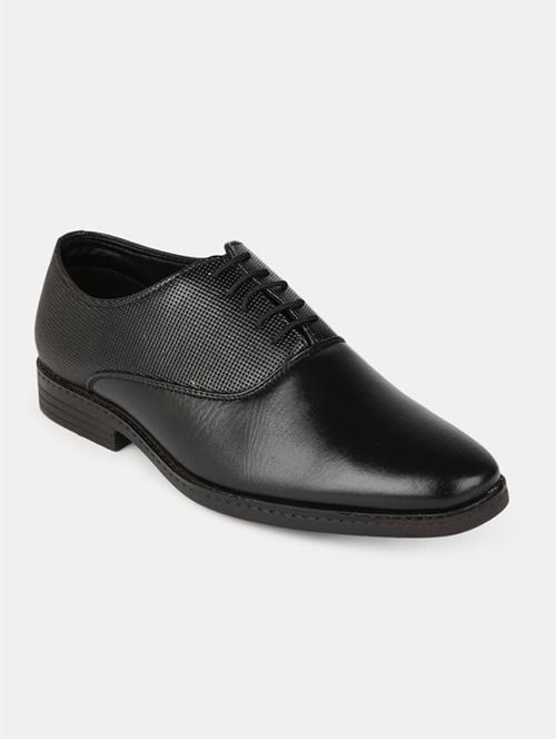 black synthetic & mesh laceup oxfords - 19178061 - Very Small Image - 1