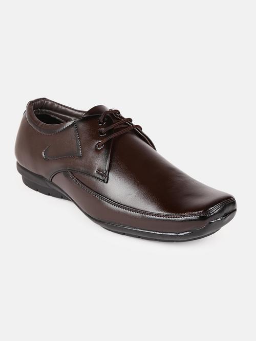 brown lace-up derby shoes - 19178136 - Very Small Image - 1