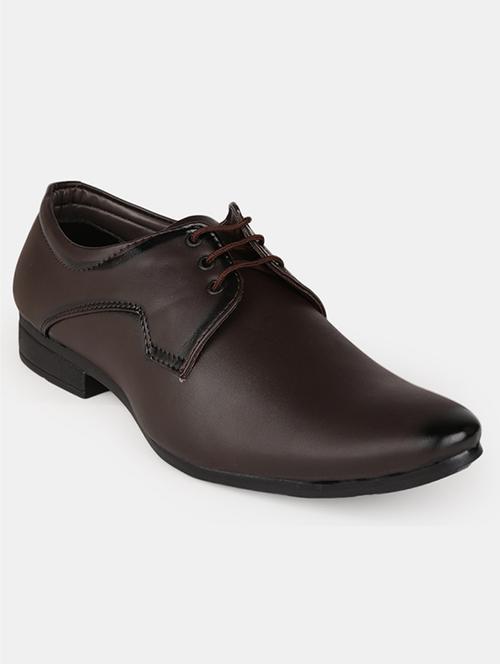 brown lace-up derby shoes - 19178146 - Very Small Image - 1