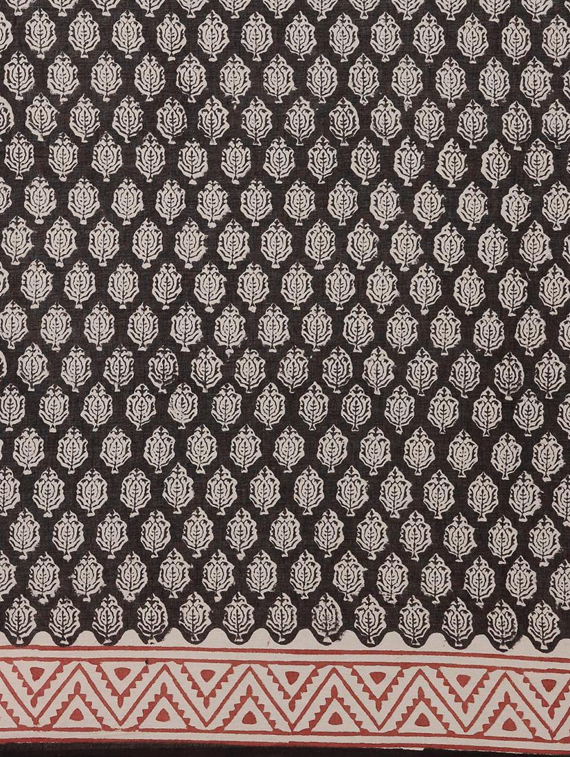 women's dabu black colored saree - 19179085 - Zoom Image - 4