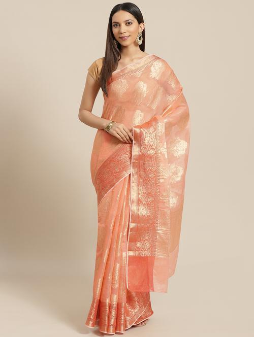 women self design kota doria saree with blouse - 19179094 - Very Small Image - 1