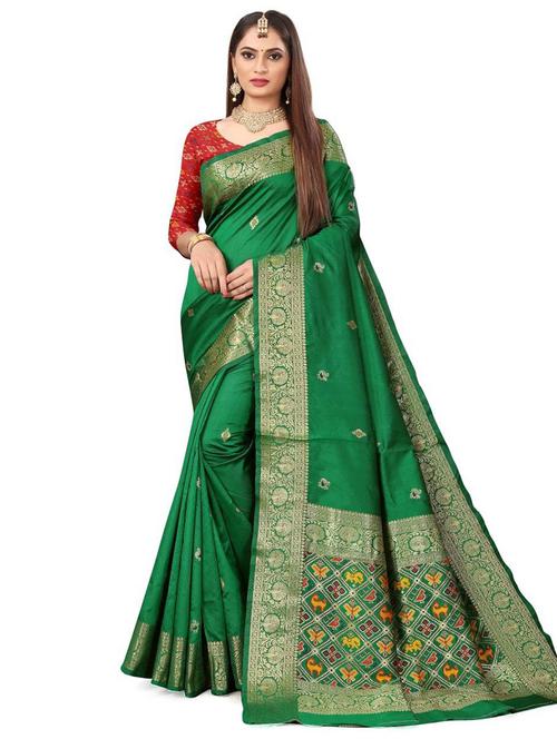 women's banarasi saree with blouse - 19179424 - Very Small Image - 1