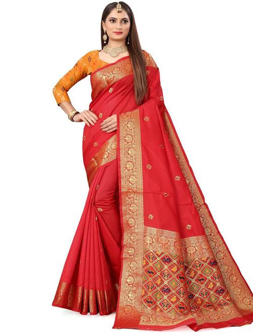 women's banarasi saree with blouse - 19179428 - Very Small Image - 1