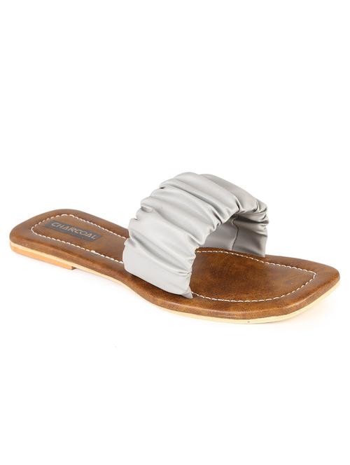 grey synthetic slippers flip flops - 19179542 - Very Small Image - 1