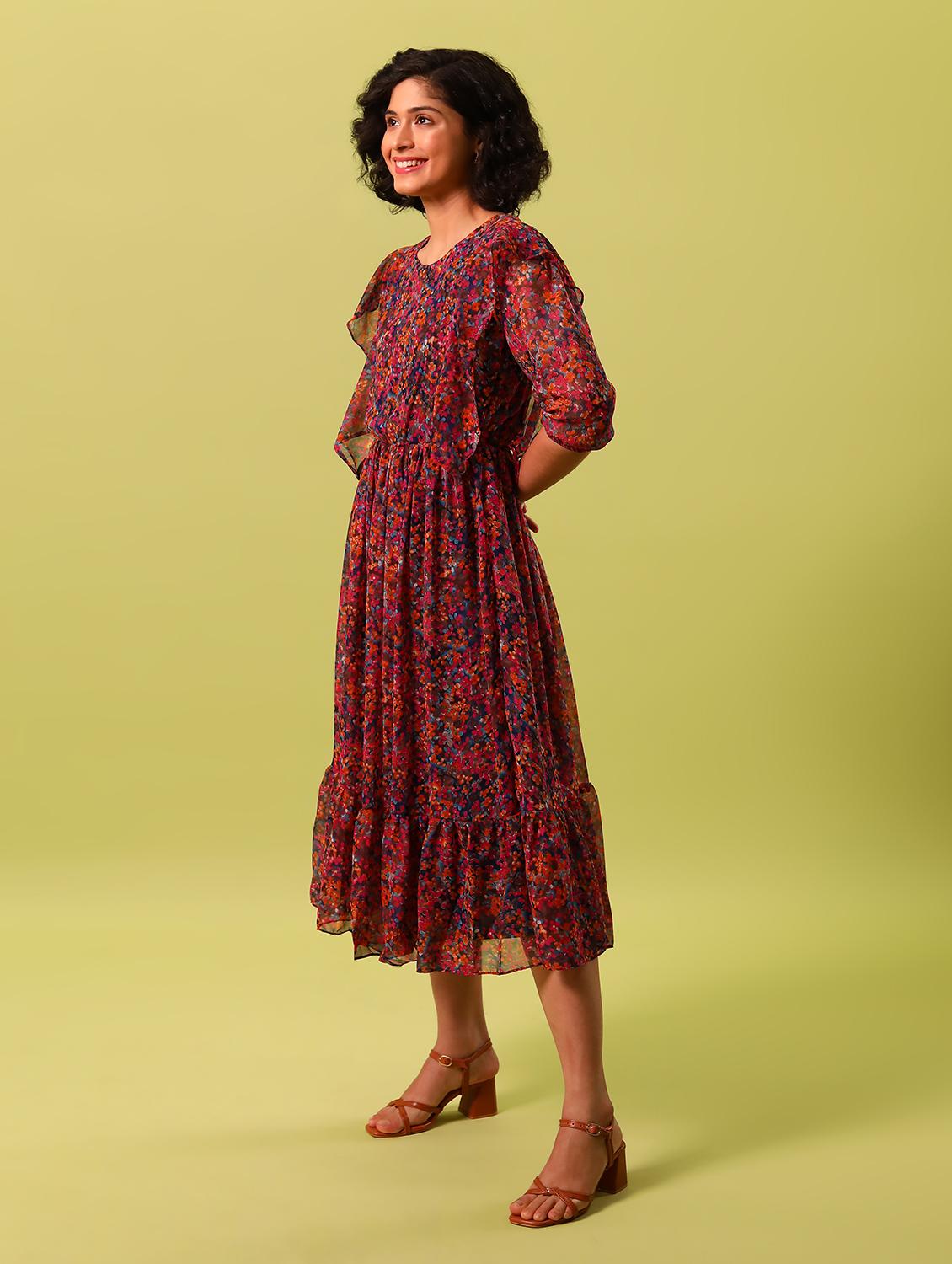 women's tiered floral dress - 19180002 - Standard Image - 2