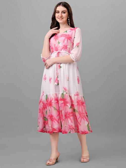 women's tiered floral dress - 19180004 - Very Small Image - 1