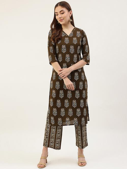printed kurta palazzo set - 19181025 - Very Small Image - 1