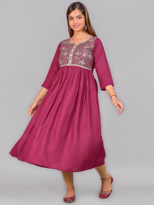 women's flared kurta - 19181748 - Very Small Image - 1