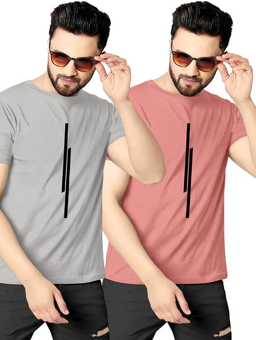 men pack of 2 printed combo t-shirts - 19182169 - Very Small Image - 1