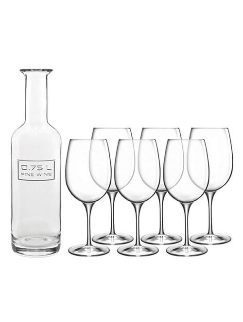 luigi bormioli optima wine jug and wine glass set, set of 6 - 19183961 - Very Small Image - 1