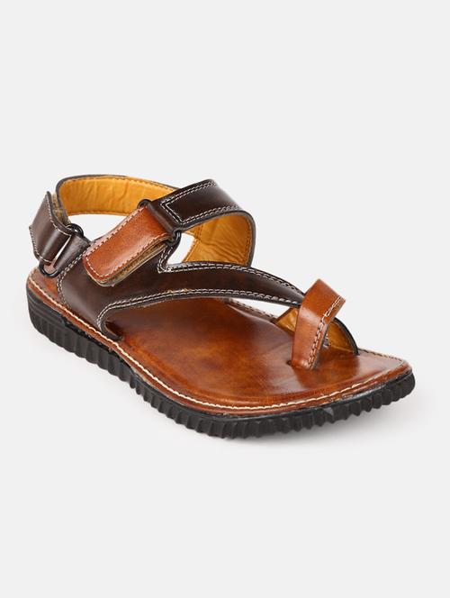 brown solids sandals & floaters - 19184059 - Very Small Image - 1