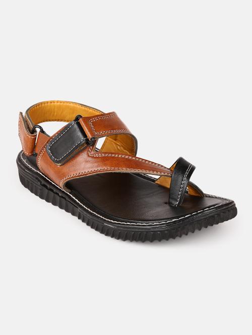 brown solids sandals & floaters - 19184060 - Very Small Image - 1