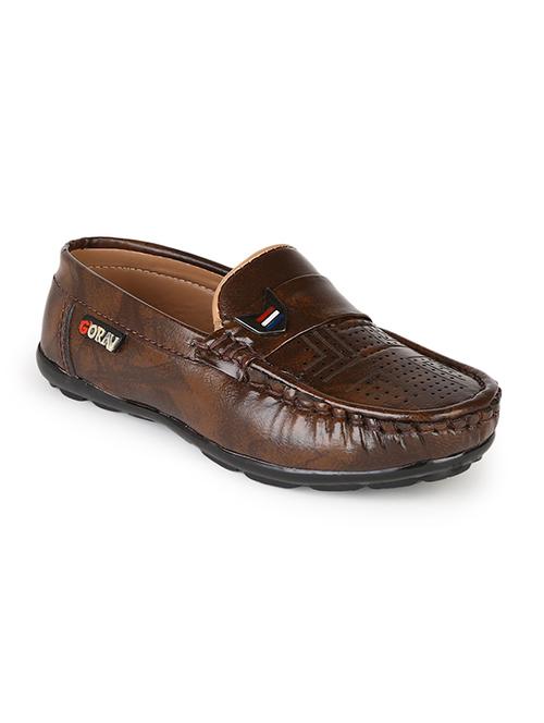 brown solid loafers - 19184201 - Very Small Image - 1