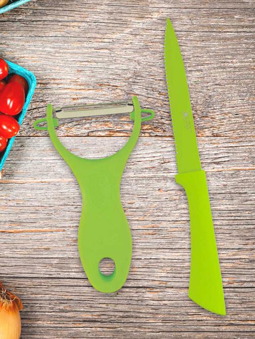 stainless steel paring knife with peeler, set of 2 - 19184233 - Very Small Image - 1