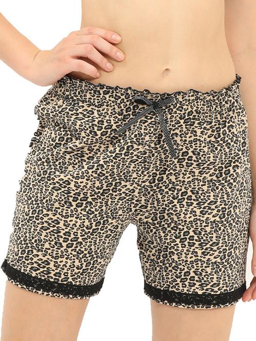 beige printed regular short - 19185054 - Very Small Image - 1