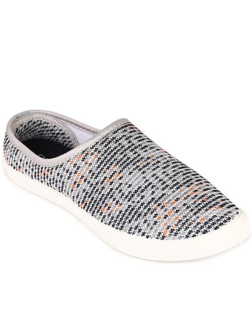 grey textured slip on casual shoes - 19185097 - Very Small Image - 1