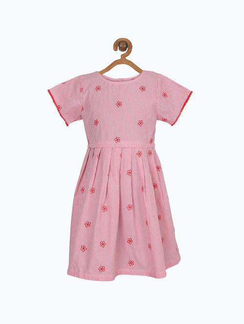girls round neck short sleeves frock - 19185817 - Very Small Image - 1