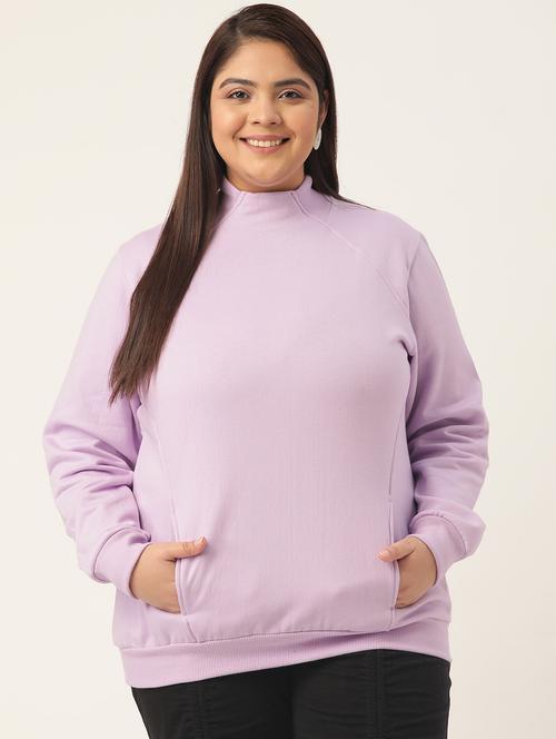 turtle neck solid plus sweatshirt - 19185934 - Very Small Image - 1