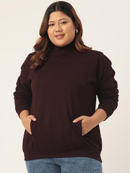 turtle neck solid plus sweatshirt - 19185936 - Very Small Image - 1