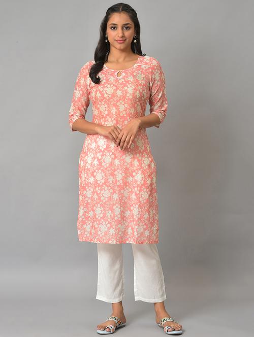 women's straight kurta - 19186513 - Very Small Image - 1