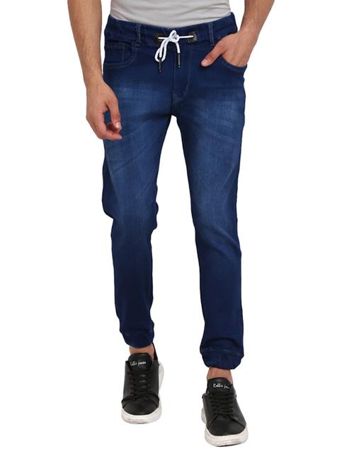mid rise washed denim jogger - 19186706 - Very Small Image - 1
