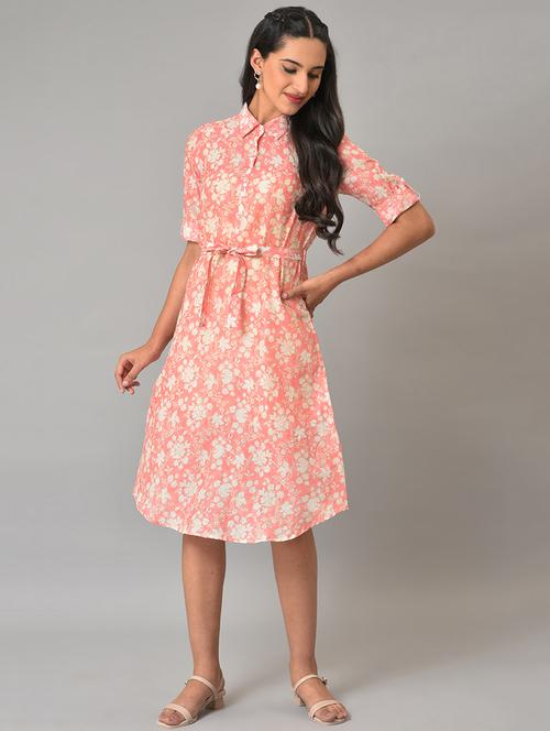women's fit & flare floral dress - 19186901 - Very Small Image - 1