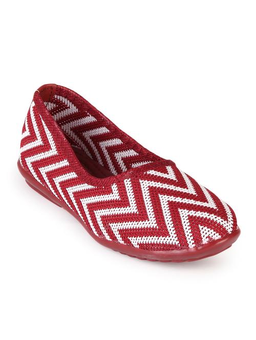 red chevron printed ballerina - 19187155 - Very Small Image - 1