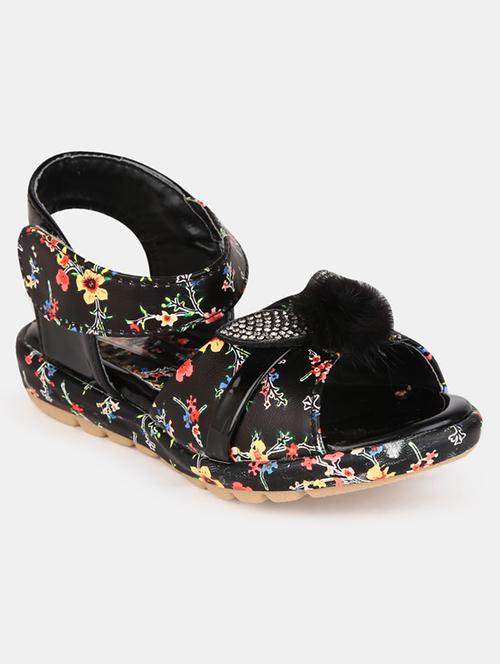 black leatherette sandals - 19187159 - Very Small Image - 1