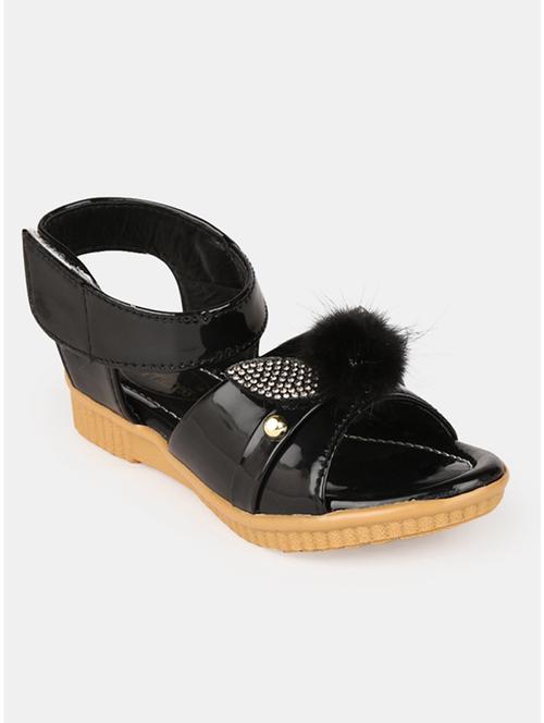 black leatherette sandals - 19187163 - Very Small Image - 1