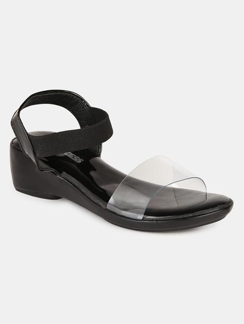 black leatherette sandals - 19187170 - Very Small Image - 1