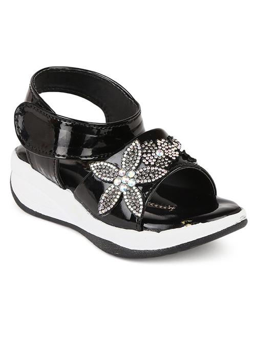 black leatherette sandals - 19187174 - Very Small Image - 1