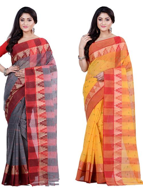 women's saree combo - 19187568 - Very Small Image - 1