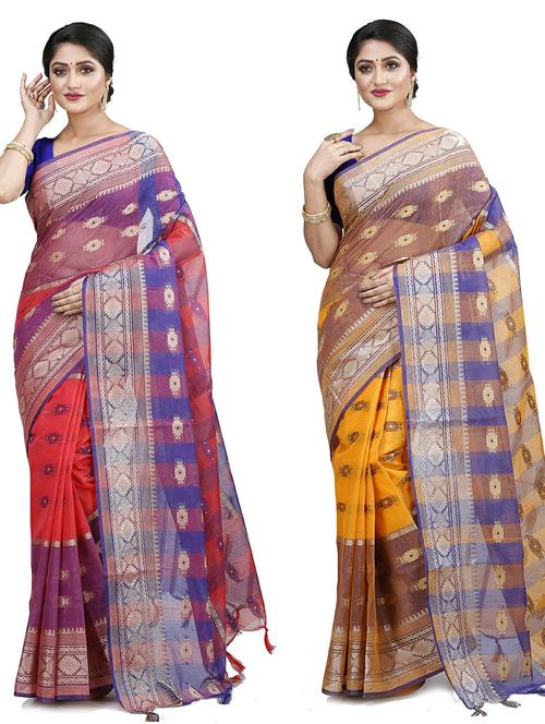women's saree combo - 19187609 - Very Small Image - 1