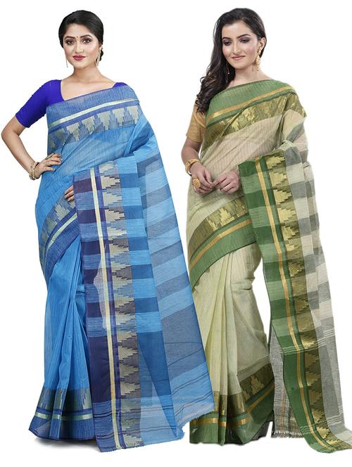 women's saree combo - 19187708 - Very Small Image - 1