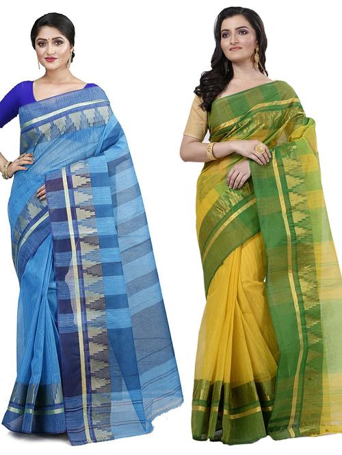 women's saree combo - 19187709 - Very Small Image - 1