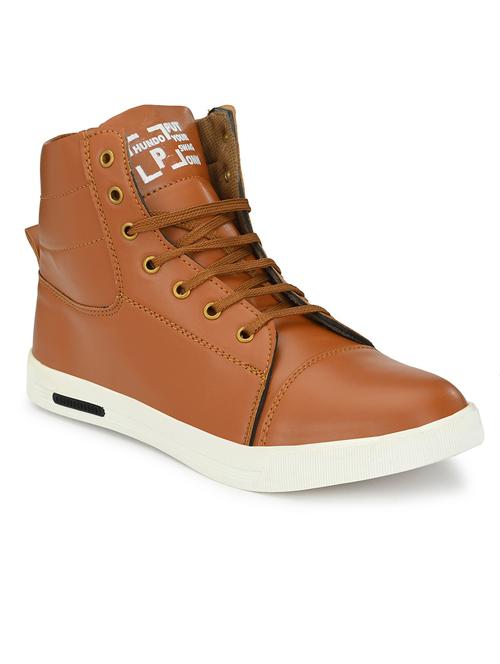 men tan lace up sneakers - 19188640 - Very Small Image - 1