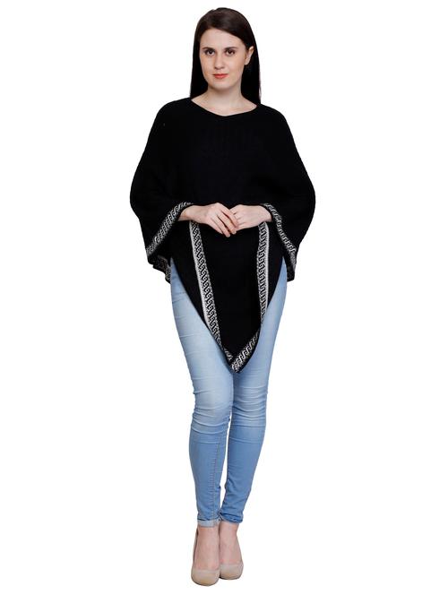 black acrylic poncho - 19190043 - Very Small Image - 1