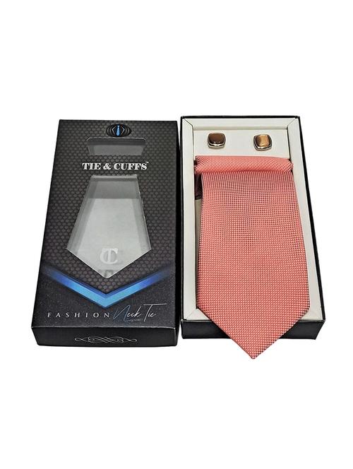 men self design tie, pocket square & cufflinks combo   - 19195855 - Very Small Image - 1