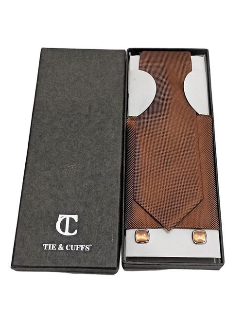 men solid tie, pocket square & cufflinks combo   - 19195867 - Very Small Image - 1