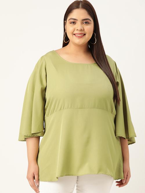 women's straight round neck top - 19196137 - Very Small Image - 1