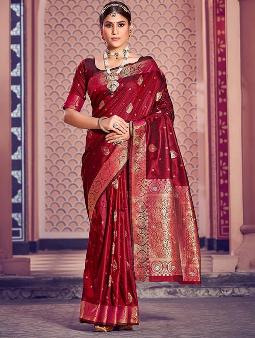 women's banarasi saree - 19197220 - Very Small Image - 1