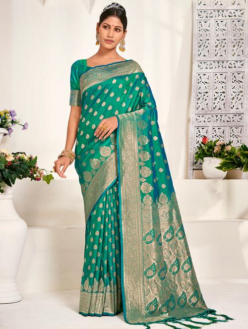 self design woven saree - 19197266 - Very Small Image - 1