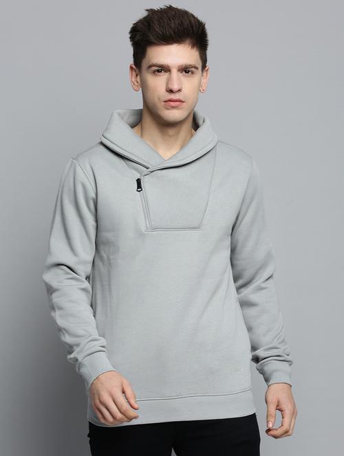 grey solid sweatshirt - 19197344 - Very Small Image - 1